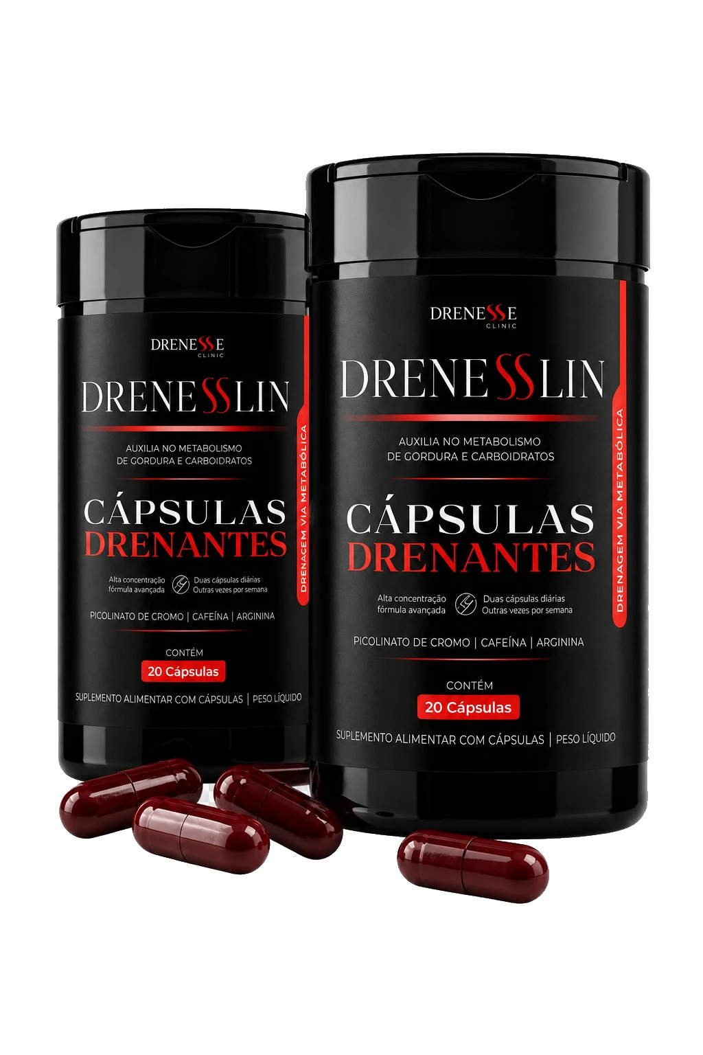 Potes de cápsulas drenantes Drenesslin